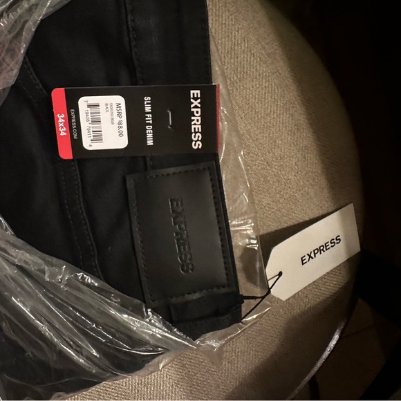 🔥NEW! Express Men’s black denim Jeans - Picture 5 of 8